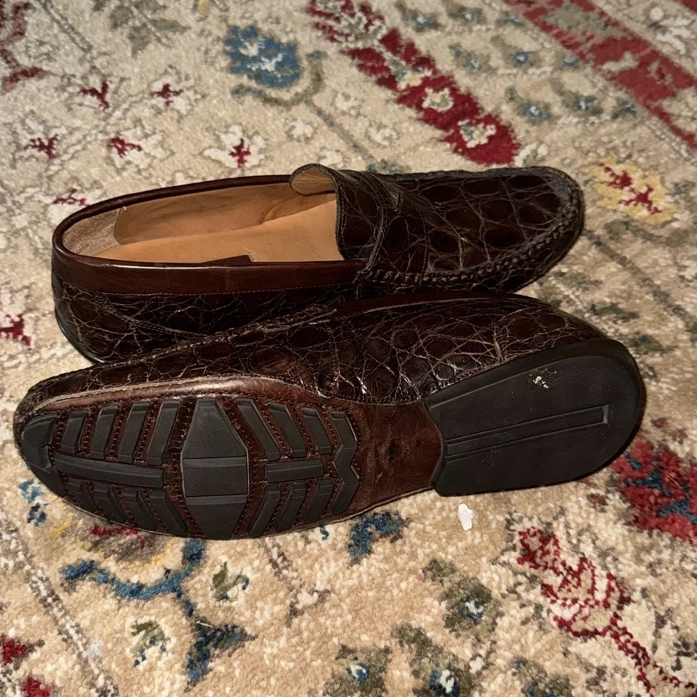 Mezlan 1968 Padua crocodile loafers EUC! 8M Made in Spain